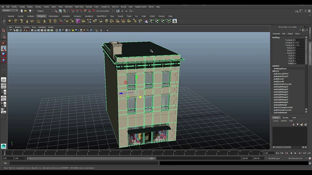 Autodesk Maya new - Grundlagen Tutorial | Grundobjekte erstellen | Haus modellieren | Deutsch