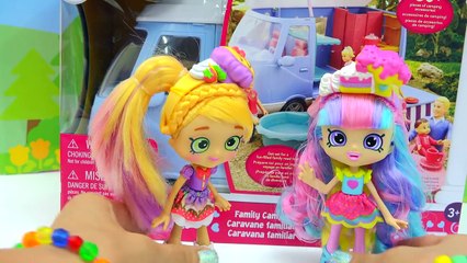 Shopkins Shoppies Rainbow Kate & Pam Cake Ride in Happy Together Doll Camper RV