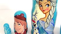 Disney FROZEN Nesting Dolls with Surprise Toys feat. Elsa, Anna, Olaf, Kristoff 요 가바 가바 플레이도 TUYC