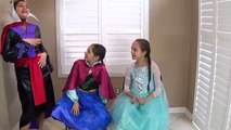 FROZEN ELSA & ANNA BECOME MERMAIDS! W/ PINK SPIDERGIRL VS EVIL QUEEN SUPERHERO FUN IN REAL LIFE :)