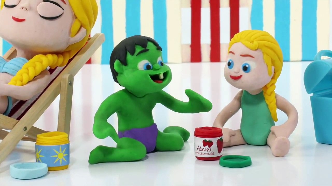 Superhero Babies Fidget Spinner Dangerous Toy Frozen Elsa Spiderman Hulk Play Doh Stop Motion