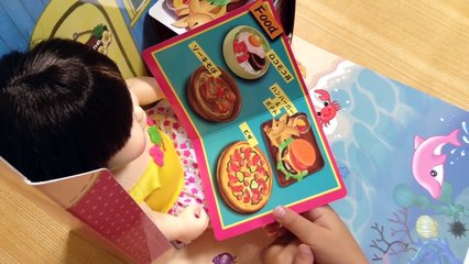 ぽぽちゃん ビーチに変身!旅行バックでプール遊び / Pool play with baby dolls and beach