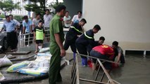 Bà Rịa Vũng Tàu: Ảnh hưởng của bão số 10, hàng trăm chiếc xe bị ngập đầy nước ở chung cư