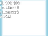 4 Pack Compatible Lexmark 100XL  100  100 High Yield 4 Black for use with Lexmark