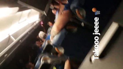 Slovenia basketball team celebrating