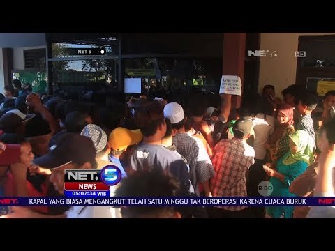 Cuaca Buruk Akibatkan Ratusan Penumpang Kapal di Gresik Berdesakan Dalam Antrean - NET55