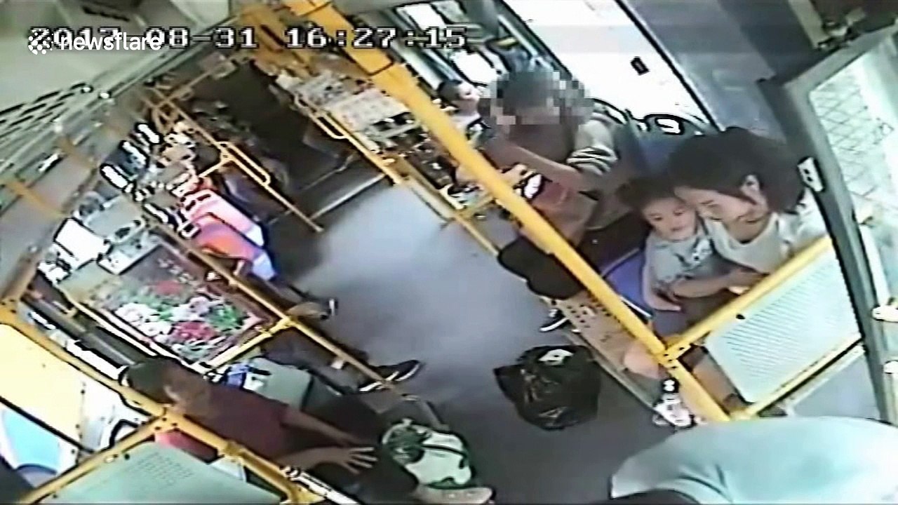 Female bus passenger kicks alleged sex assaulter "where it hurts"