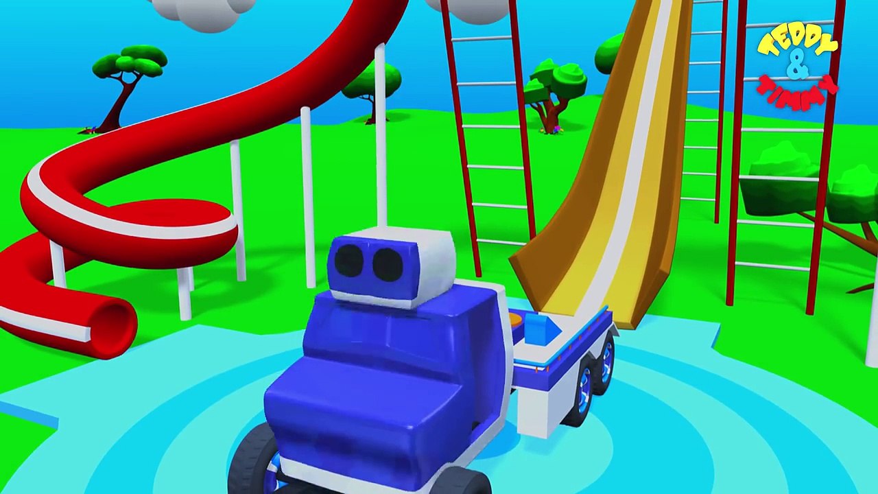 Tow Truck For Children | Cartoon Transport Vehicles | Poems For Kids