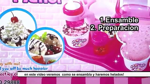 Maquina De Hacer Helados De Verdad Juguete Para NIños y Niñas Funcionamiento Preparacion