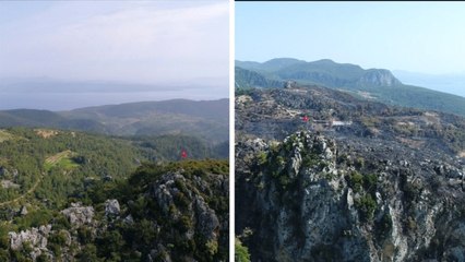 Zentinköy'de Yangın Öncesi ve Sonrası Havadan Görüntülendi