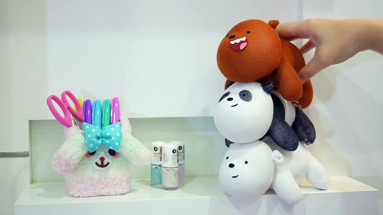 DIY We BARE BEARS Plushies!! (FREE Pattern) Cute Bear Sock Plush Sewing Tutorial