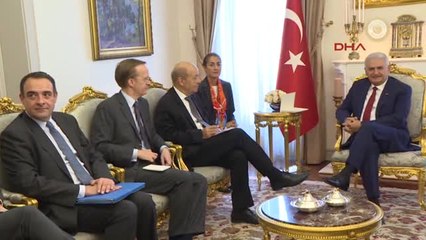Başbakan Yıldırım, Fransa Dışişleri Bakanı Drian'ı Kabul Etti