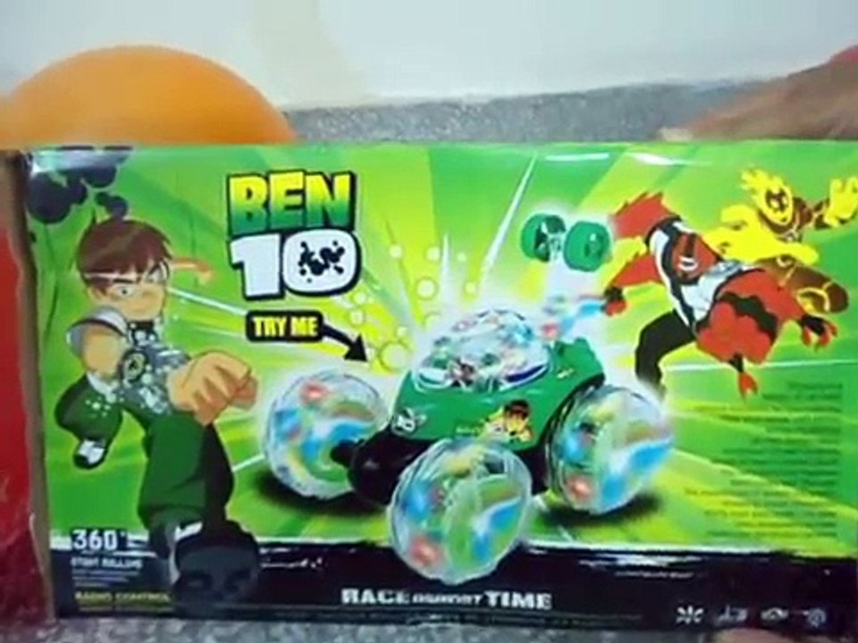 BEN 10 360 DEGREE STUNT ROLLING CAR KIDS TOYS Unboxing, Race, and Review!