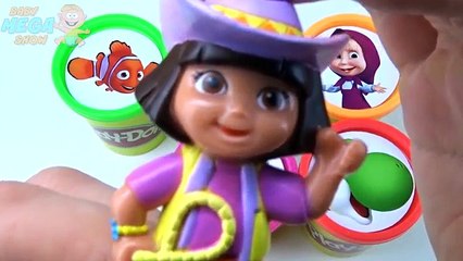 Сups Stacking Play Doh Clay PJ MASKS Disney Superheroes Surprise Toys Learn Colours in Eng