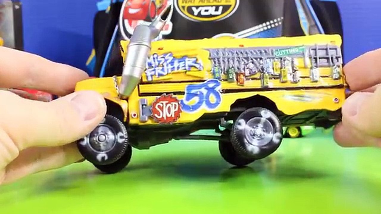 Disney Cars 3 Collection School Backpack Surprise Toys Miss Fritter Jackson Storm Pixar Cars 3