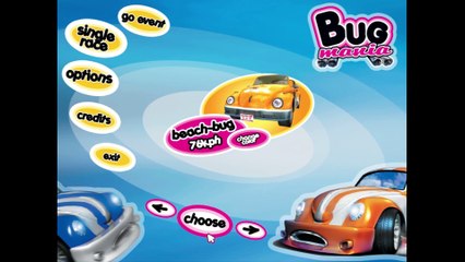 Bug Mania gameplay on White Rock with beach-bug car