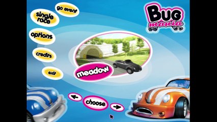 Bug Mania gameplay on Meadow with bat-bug car