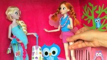 Elsas baby! Elsa Pregnant with Jack Frosts Baby - Frozen Anna and Elsa Dolls Videos