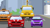 La Dépanneuse et la Voiture de course la Ville | Voitures et camions dessins animés