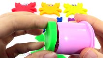 Play Doh Crabs with Hello Kitty & Winnie the Pooh Molds Fun Creative for Kids Children Learn Colors