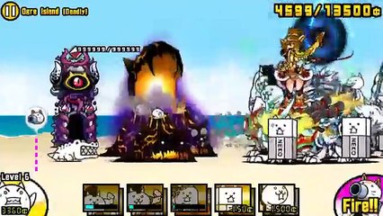 The Battle Cats! Manic Fish - Ogre Island (with ubers)