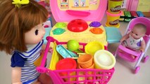 Baby Doli and play doh Ice cream car toys baby doll play