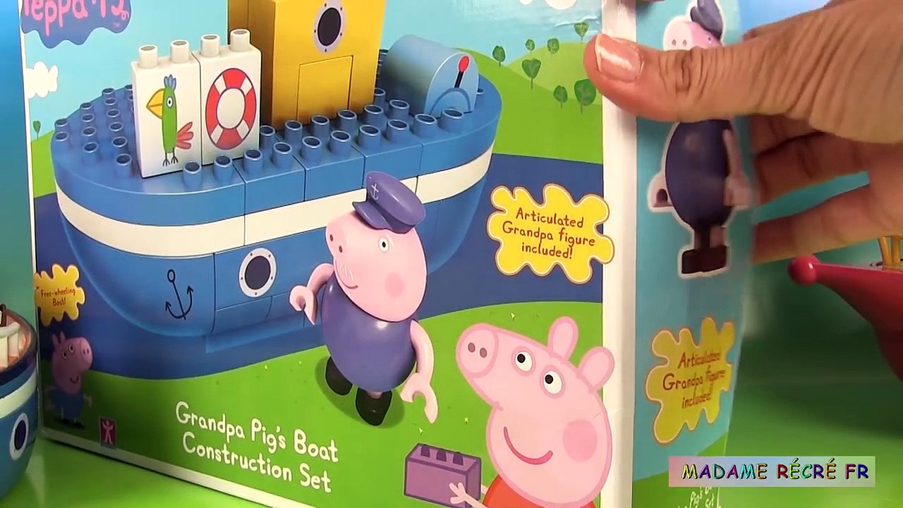 Peppa Pig Bateau Papi Pig Jeu de Construction Grandpa Pigs Boat Blocks