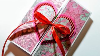 How to Make - Valentines Day Card Heart Embossing - Step by Step | Kartka Na Walentynki Serce