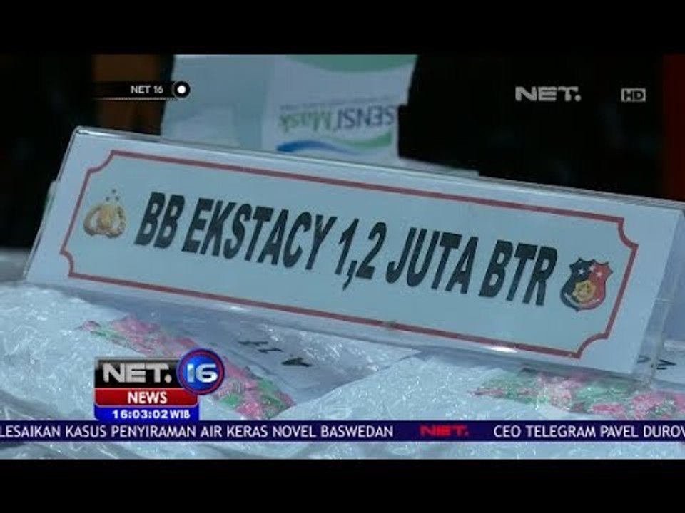 Penyelundupan 1,2 Juta Butir Ekstasi - NET16