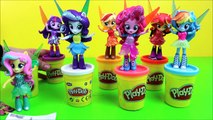 MLP Equestria Girls Disney Fairies Dress Play doh Toy Surprises! My Little Pony Swap Kids Stacking