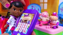 Doc Mcstuffins Syringe for Barbie sick baby - twin baby dolls play doctor toys video for kids
