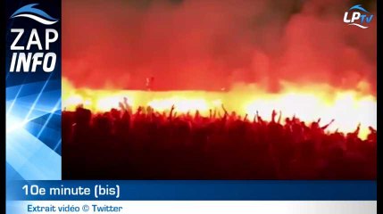 Zap : les images impressionnantes du Virage Sud en feu !