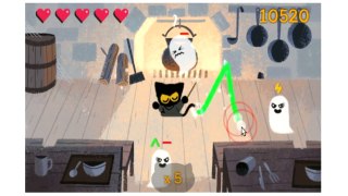 Halloween Cat Game // Google Homepage (Google Doodle)