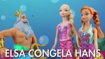 Elsa Congela a Hans cuando Frozen Anna y Elsa Regresan al Castillo con Jack Frost