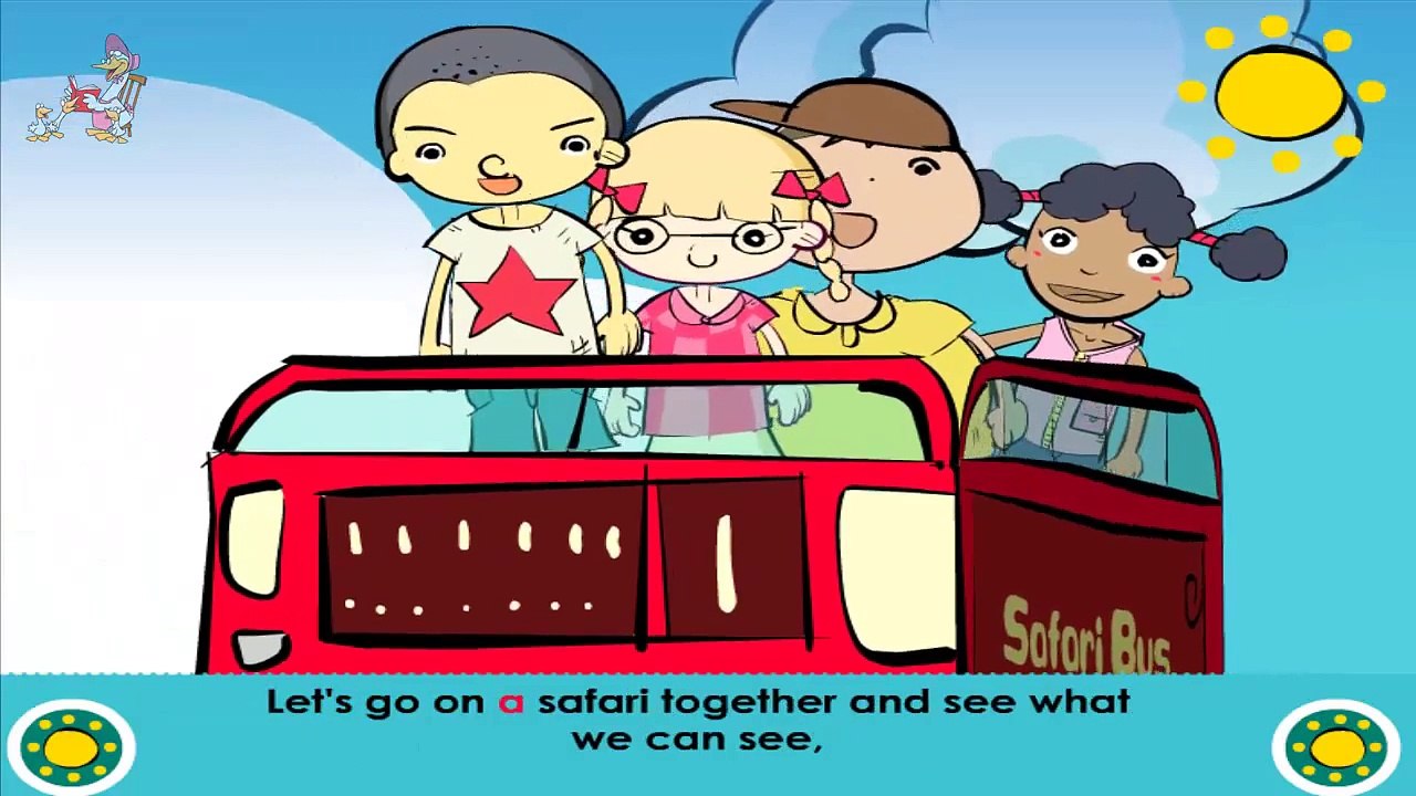 Let´s Go On a Safari , safari Bus Song Karaoke , Nursery Rhymes for Children