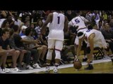 Courtside Fan TAKEN OUT By Player Diving Out Of Bounds At Drew League