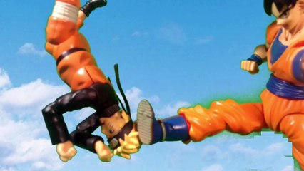 Dragon Ball Z Stop Motion - Goku VS Naruto & Sasuke {FAN ANIMATION}