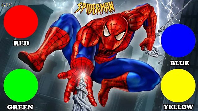 Des voitures dessin animé enfants les couleurs pour enfants garderie course course rimes chansons homme araignée avec