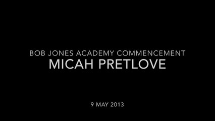 Micah Pretlove graduates from Bob Jones Academy