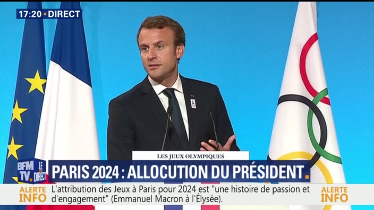 JO 2024 à Paris: "Beaucoup étaient sceptiques mais vous l’avez fait", déclare Emmanuel Macron