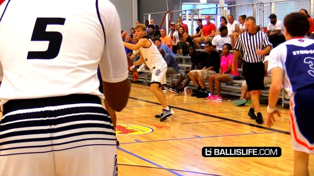White Boy w/ STUPID BOUNCE!! Riff Raff's Cousin Mac McClung EATING at Adidas Uprising!! D1 Bound!