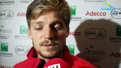 Coupe Davis 2017 - BEL-AUS - David Goffin : "Physiquement ? Je ne sais pas pour dimanche"