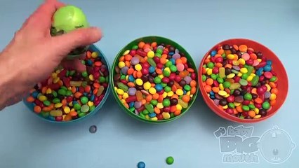 Hidden Surprises in 3 HUGE GIANT JUMBO Surprise Eggs Filled with Candy! Part 8
