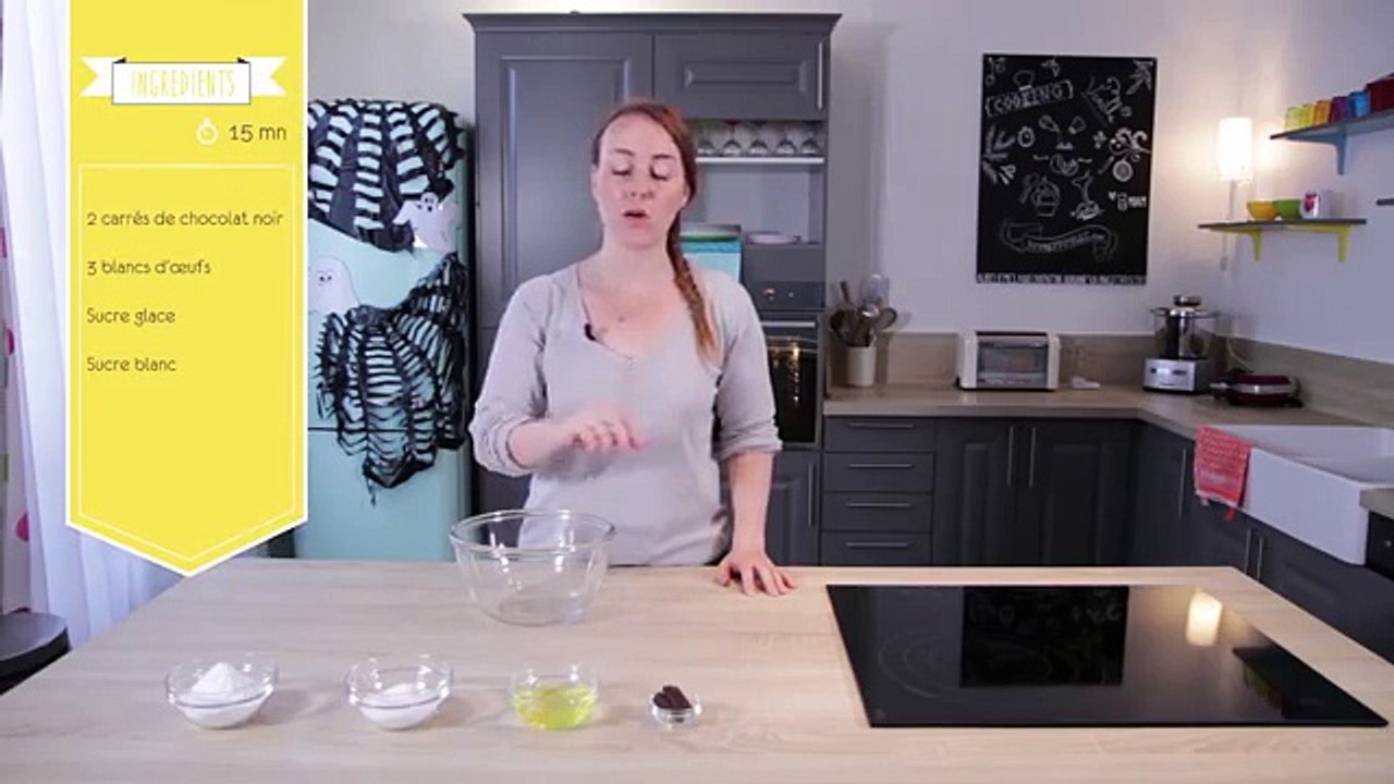 Halloween recette meringues fantômes