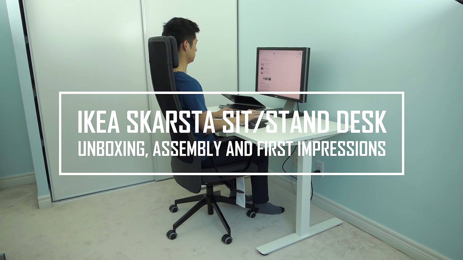 Ikea Skarsta Bekant Alternative Sit Stand Desk Unboxing Assembly