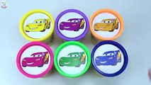 Сups Stacking Toys Play Doh Disney Cars 2 Collection Lightning Mcqueen Dinoco Learn Colour