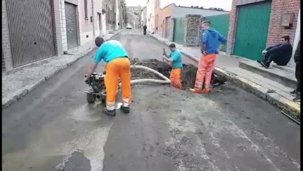 effondrement de chaussée à Carnières