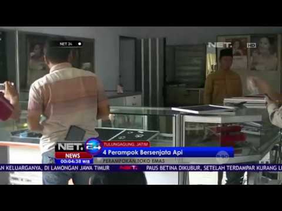 Sebuah Toko Emas Ludes dirampok Oleh 4 Perampok Bersenjata Api - Net 24