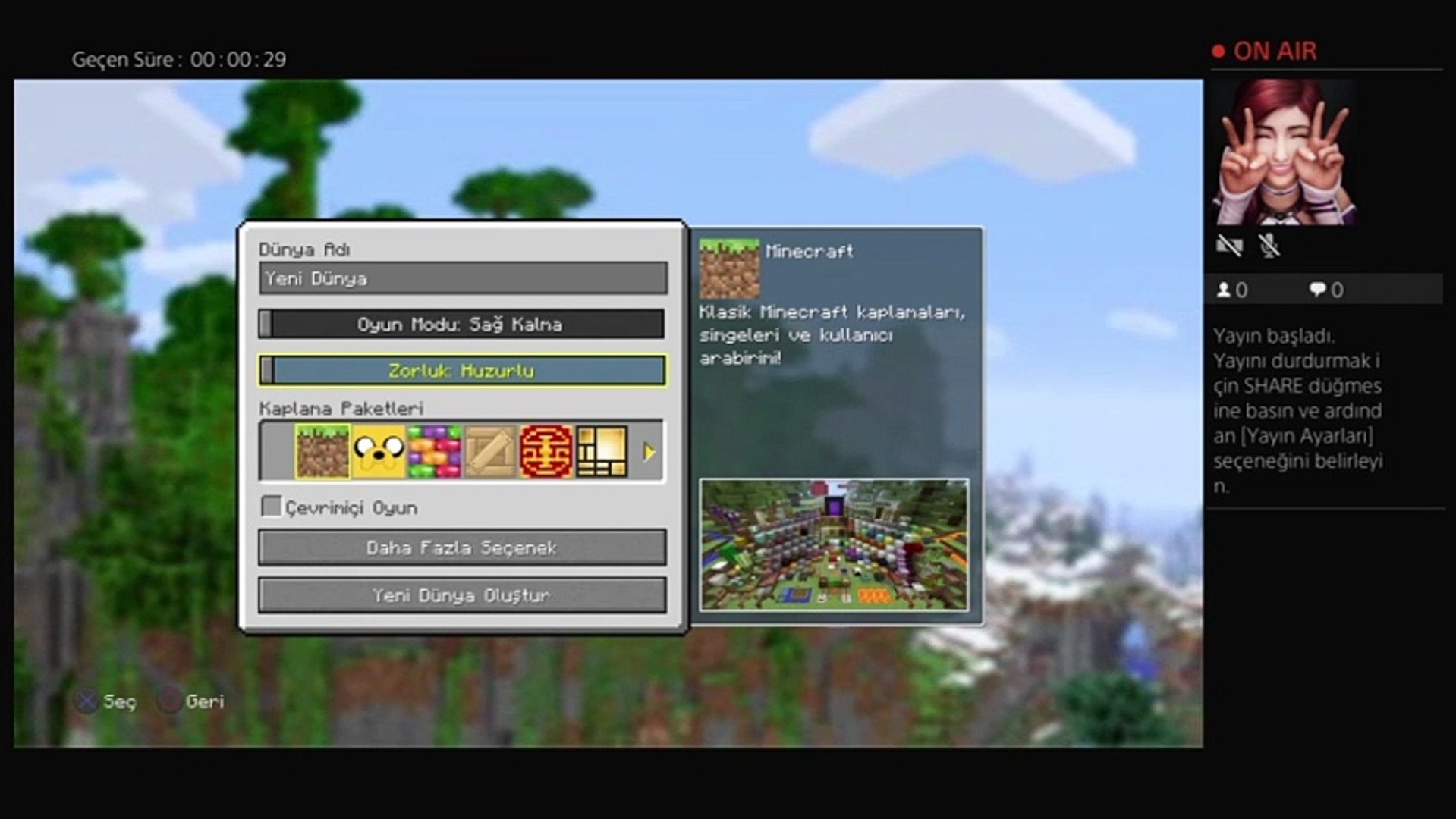 Minecraft Survival #1 BAŞLIYORUZ