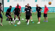Lionel Messi Destroys Ousmane Dembele in Barcelona training ft Barcelona players